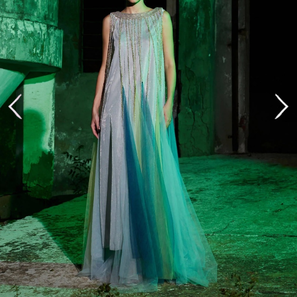 Not Just A Label FALL-PANELLED SEQUIN DRESS Made To Order